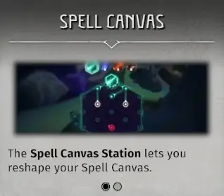 Echoes of Mystralia Spell Canvas Station used to reshape the current Spell Canvas