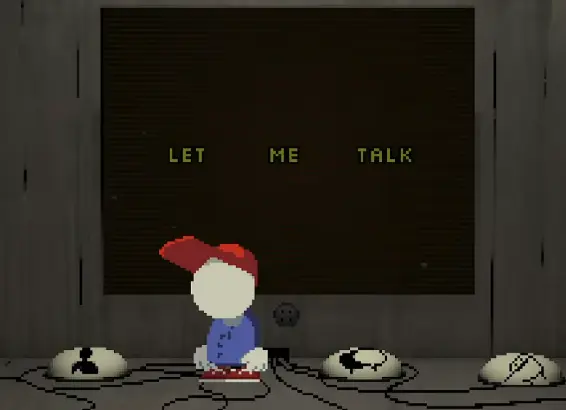 LET ME TALK entered in the Endacopia word-button room