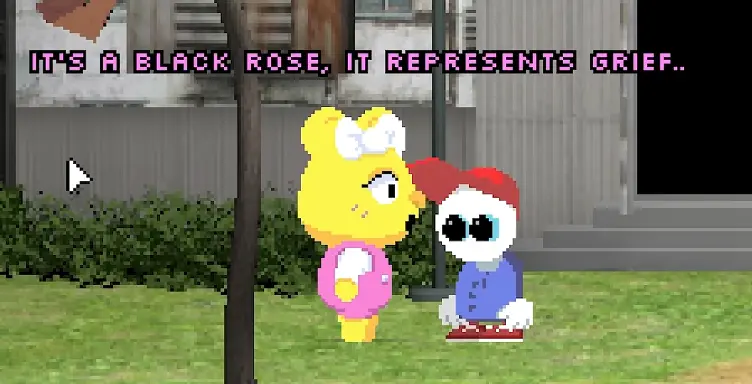 Melo receiving the Black Rose after returning the missing PGD in Endacopia