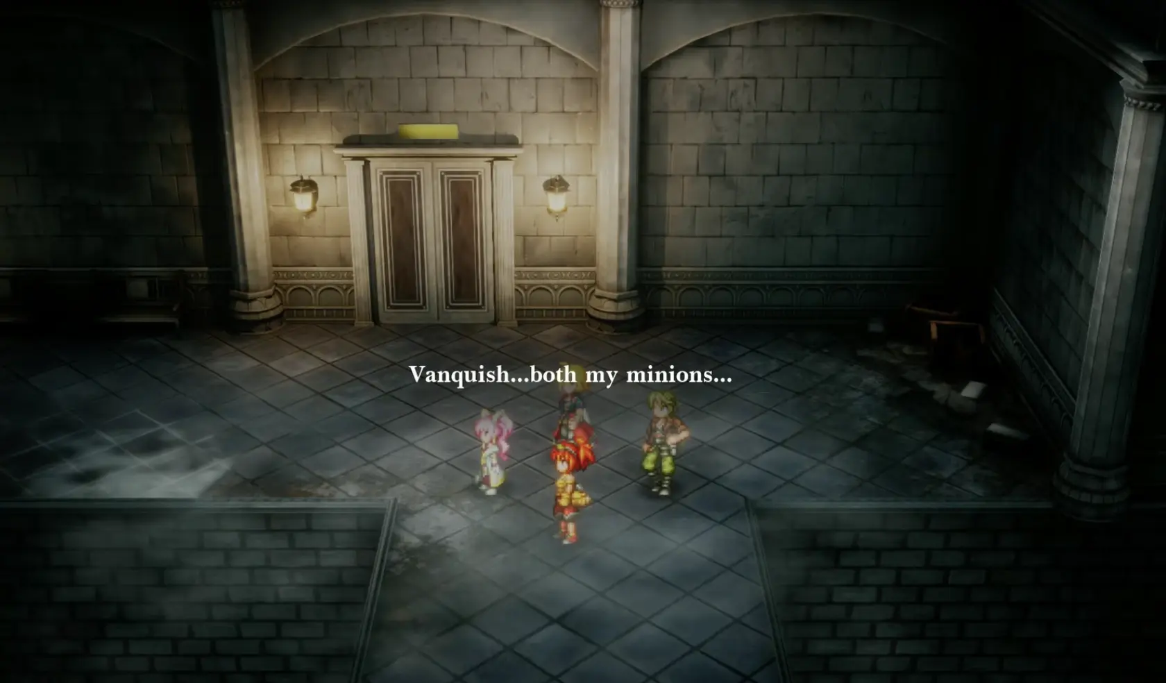 The mysterious voice in the Nameless Ruins ordering the party to defeat both of its minions