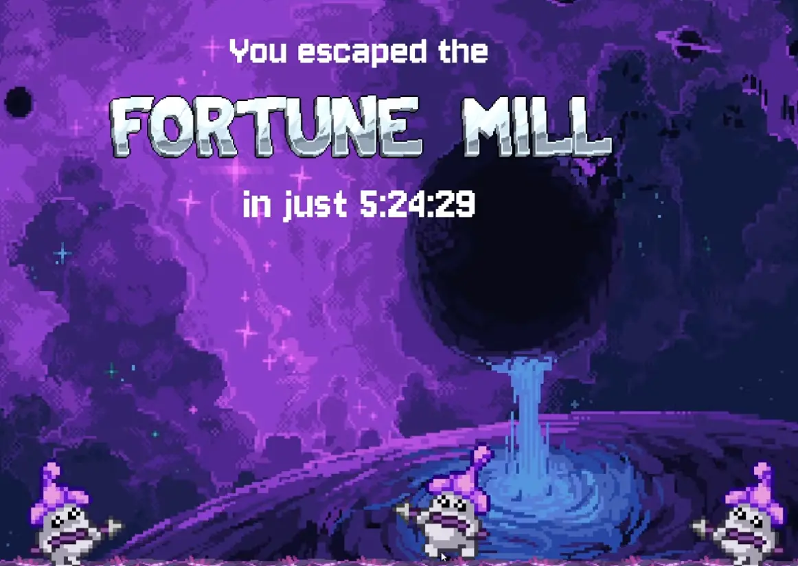 Final escape screen in Fortune Mill