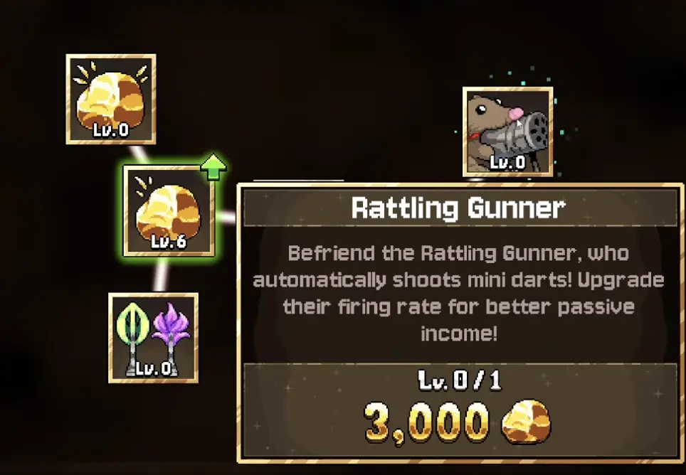Rattling Gunner upgrade in Fortune Mill
