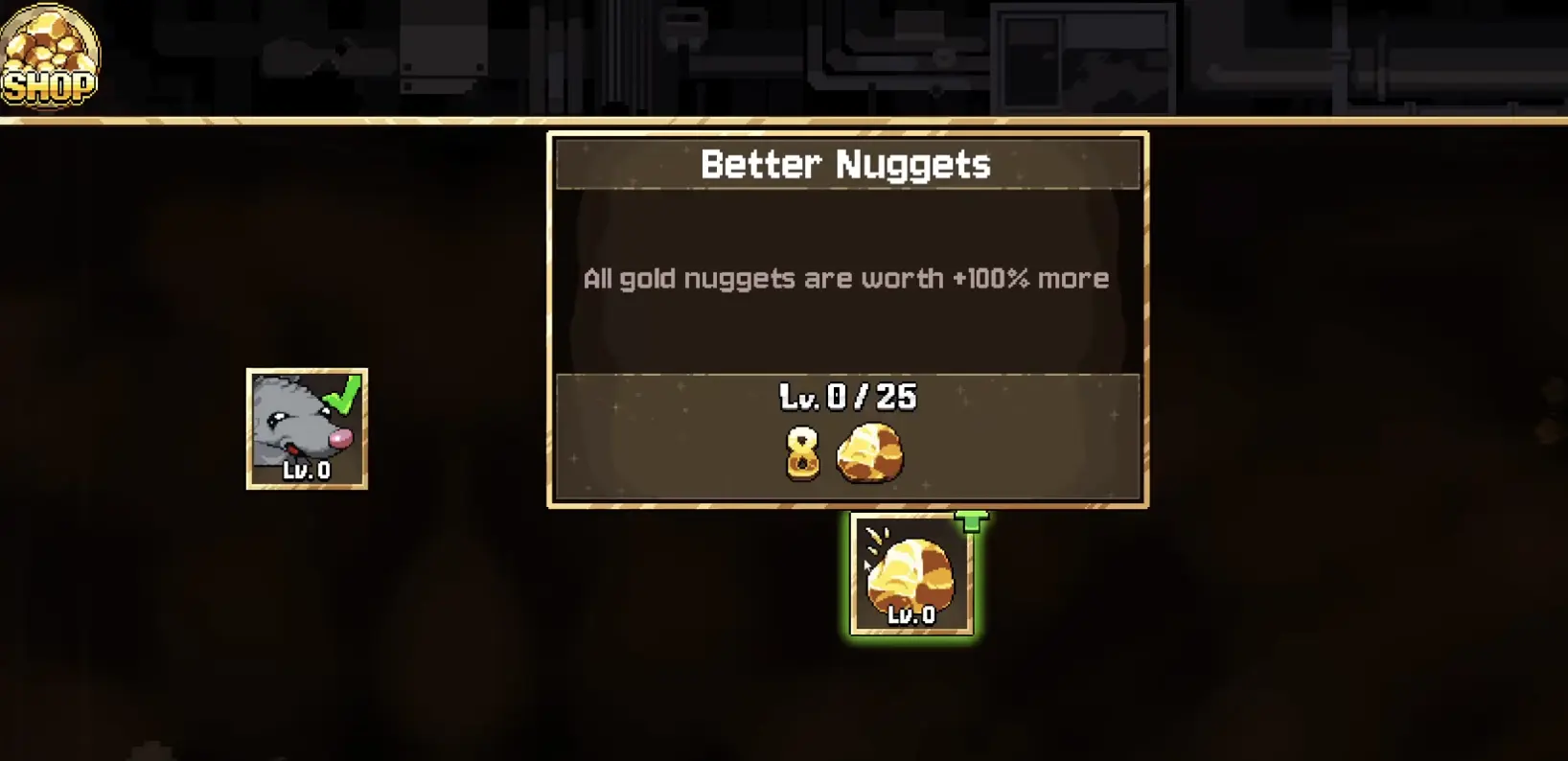 Early Room 1 dart shop upgrades in Fortune Mill