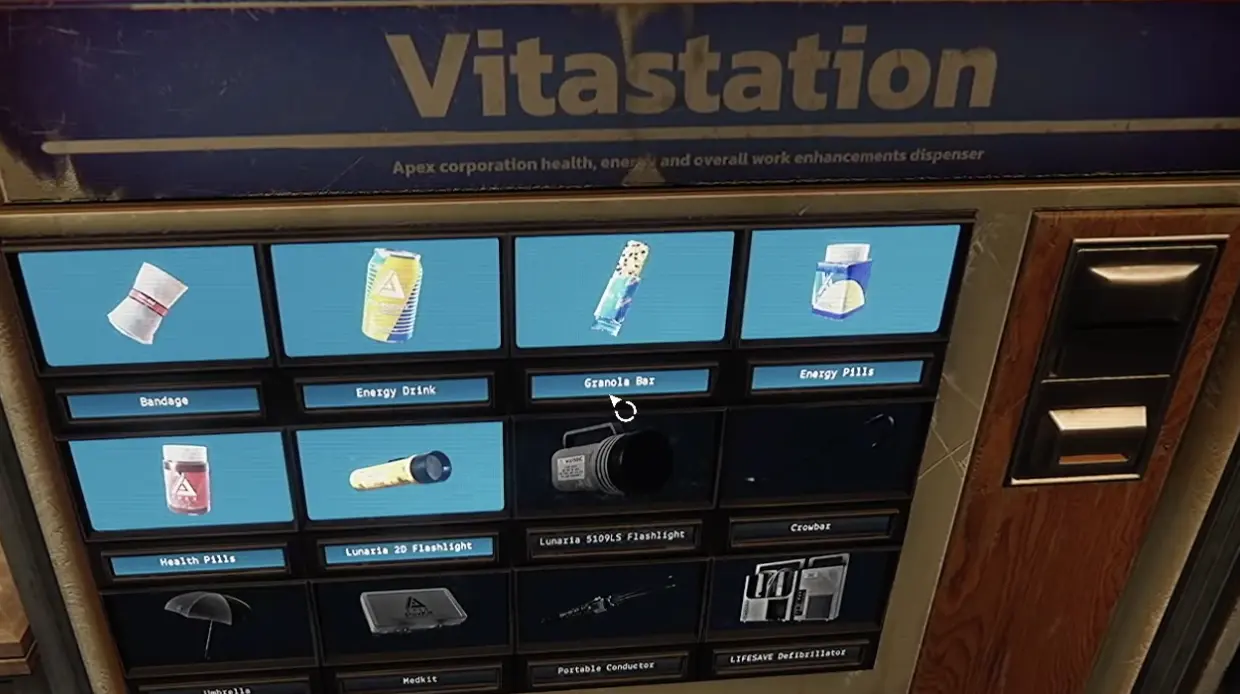 Vitastation showing Bandage and utility items in Funnel Runners