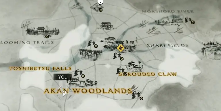 Cooking recipe location in Akan Woodlands in Ghost of Yotei