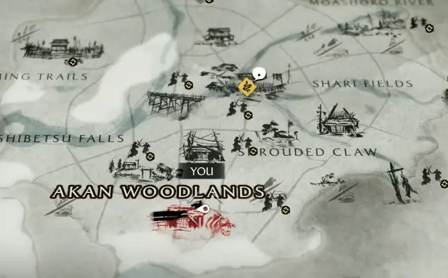 Viper Storehouse location in Akan Woodlands in Ghost of Yotei