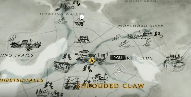 Viper Storehouse location near Shari Fields in Ghost of Yotei