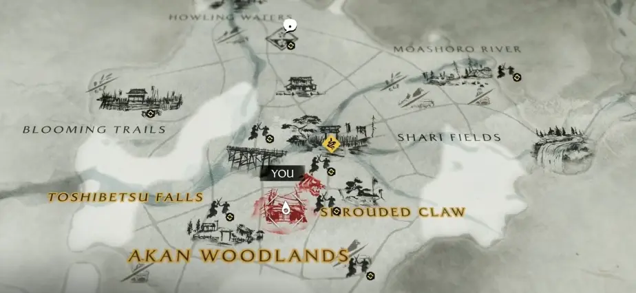 Viper Storehouse location near Shrouded Claw in Ghost of Yotei