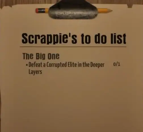 GRAIN ROT quest objective telling the player to defeat a Corrupted Elite