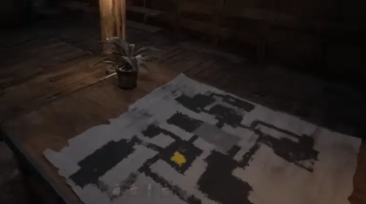 GRAIN ROT Map Room table showing the facility layout and active player position