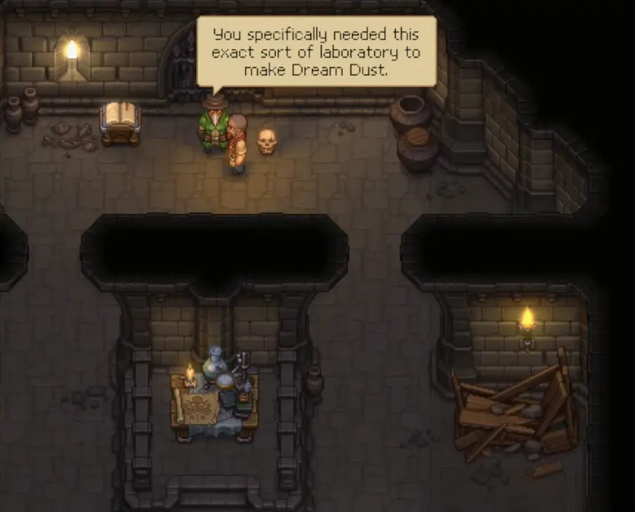 Alchemy Lab used to make Dream Dust in Graveyard Keeper 2