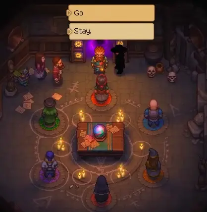Go or Stay ending choice in Graveyard Keeper 2