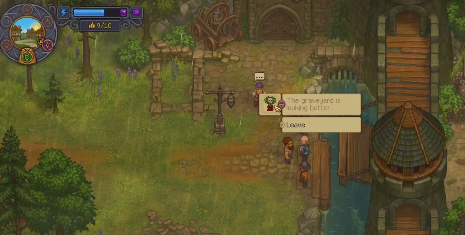 Objective requiring 10 Graveyard Quality in Graveyard Keeper 2