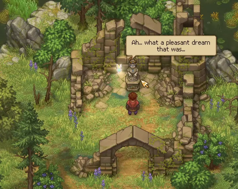 Nature Goddess at the ruined swamp temple in Graveyard Keeper 2