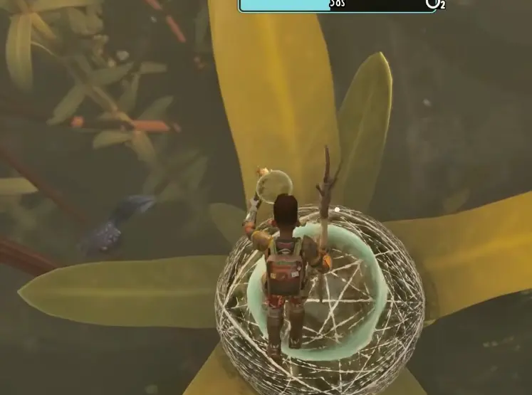 Deep Aquatic Optical Disc route near the Pirate Ship and pipes in Grounded 2