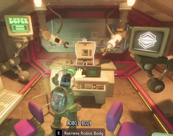 BURG.L replacement Robot Body at the end of the Grounded 2 Into the Abyss progression route