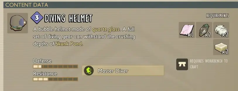 Grounded 2 Diving Helmet with the Master Diver effect