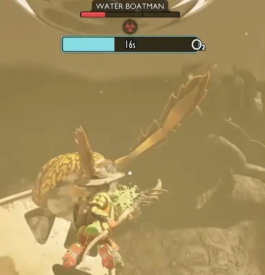 Harpoon Gun used against an underwater creature in Grounded 2