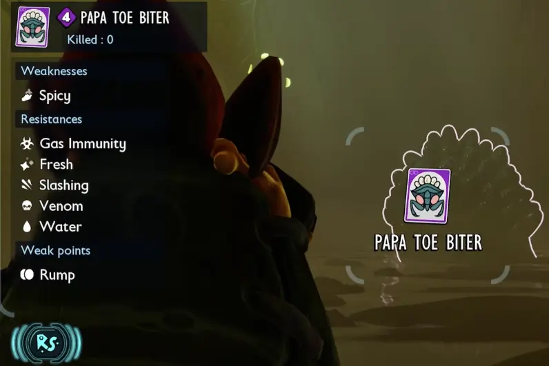 Papa Toe Biter showing Spicy weakness in Grounded 2