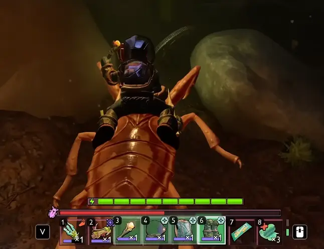 Toe Biter Buggy sinking while the rider wears Diving Boots in Grounded 2