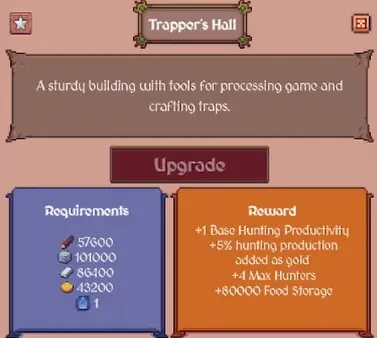 Upgrade requiring a blue Blueprint in Hearth and Hamlet