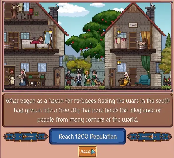 Hearth and Hamlet objective to reach 1200 population