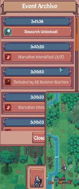 Starvation intensified status in Hearth and Hamlet