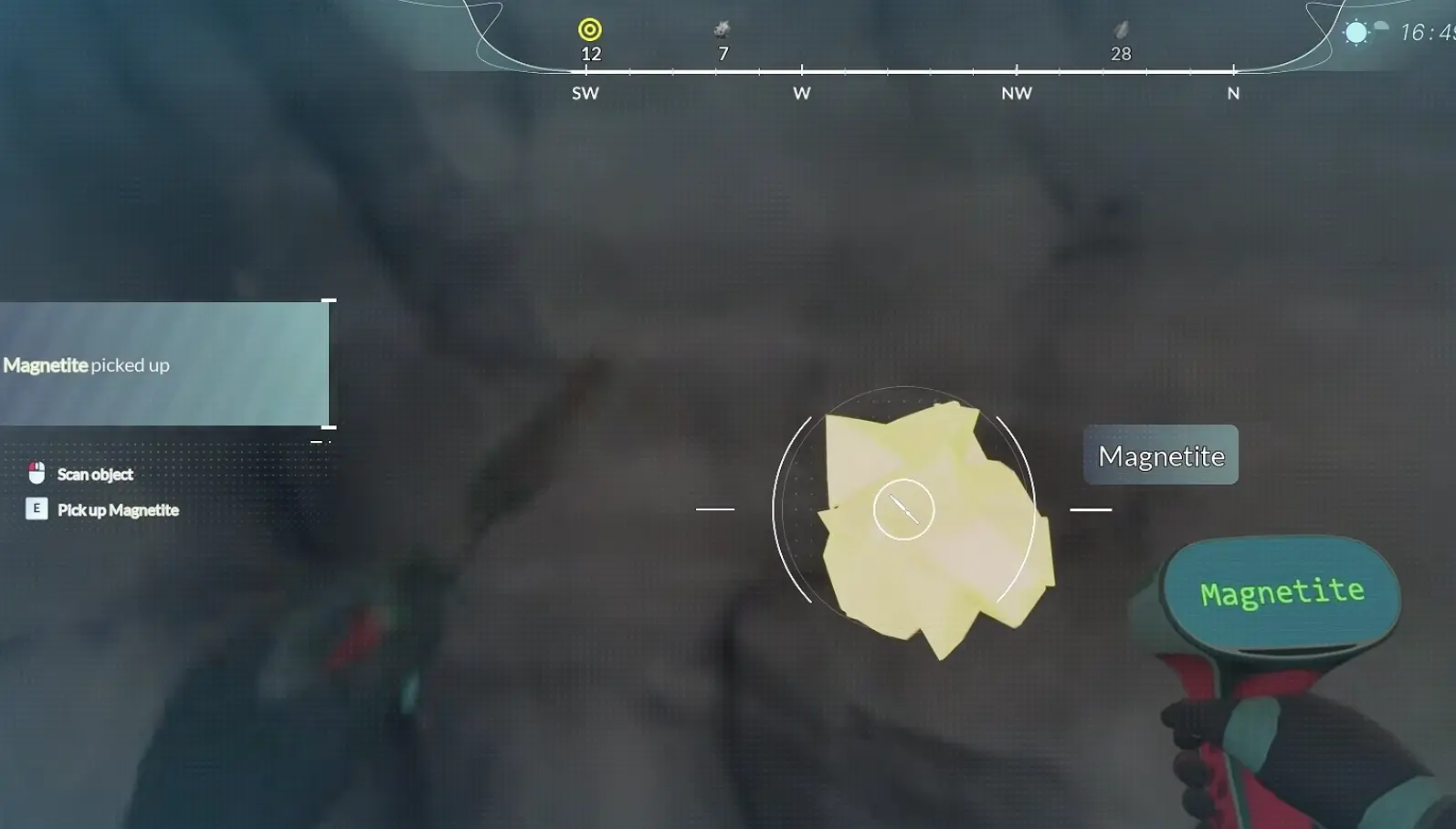 Magnetite deposit deeper inside the early rocky resource area in Honeycomb