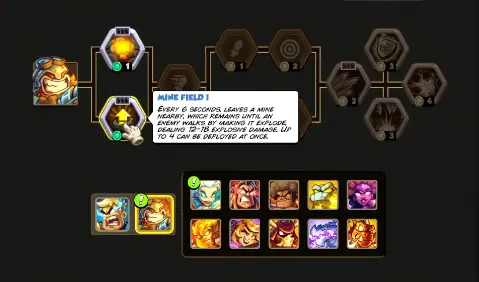 Bolin skill tree in Kingdom Rush 6 Genesis