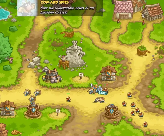 COW-ARD SPIES achievement in Linirean Castle in Kingdom Rush 6 Genesis