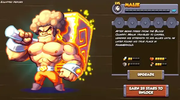 Malik requiring 28 Stars to unlock on Steam in Kingdom Rush 6 Genesis