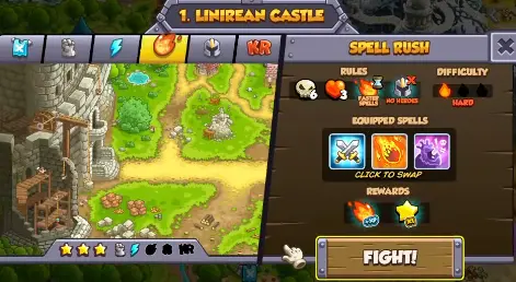 Spell Rush running without heroes in Kingdom Rush 6 Genesis