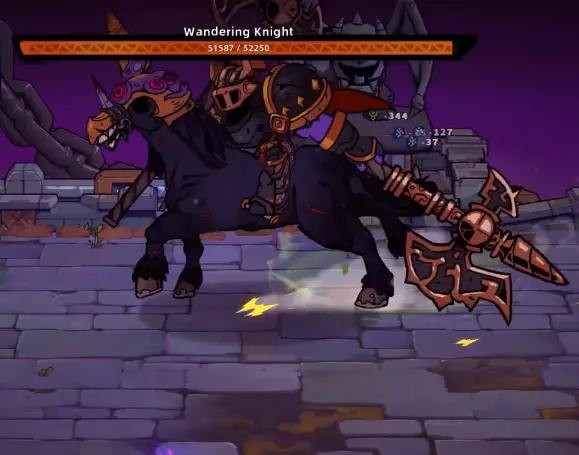 Lost Castle 2 Wandering Knight boss fight