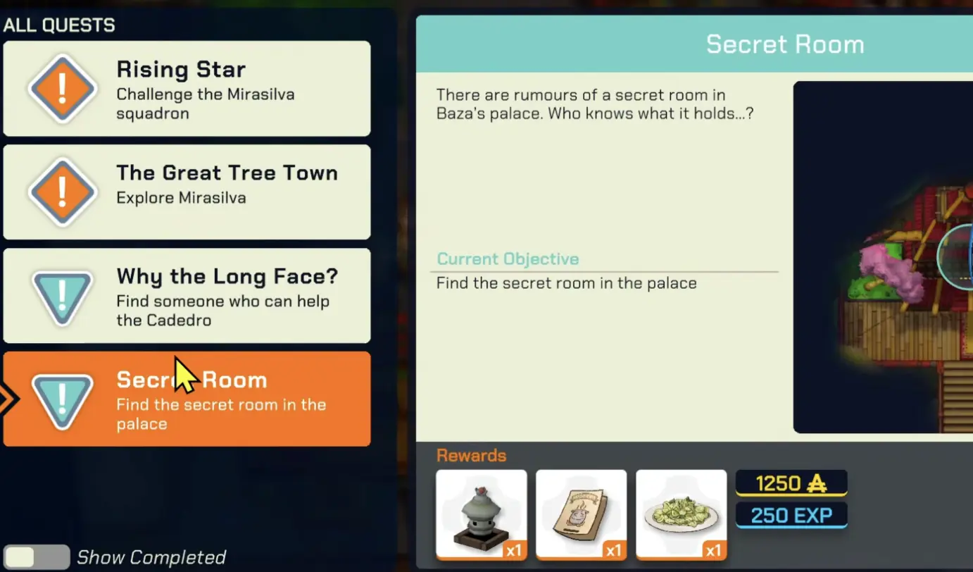 NPC mentions a secret room in the Mirasilva palace in LumenTale