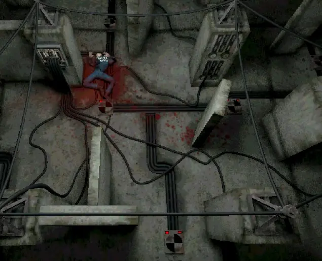Machine Party Spinebreaker device attached to a player before being thrown