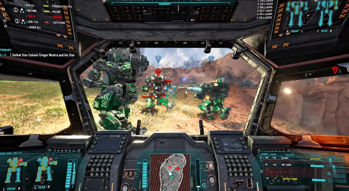 Objective to defeat Gregor Nostra and his five-Mech Star