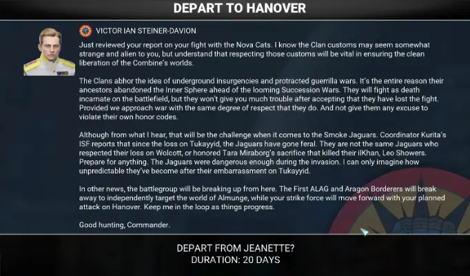 Travel to Hanover showing a duration of twenty days