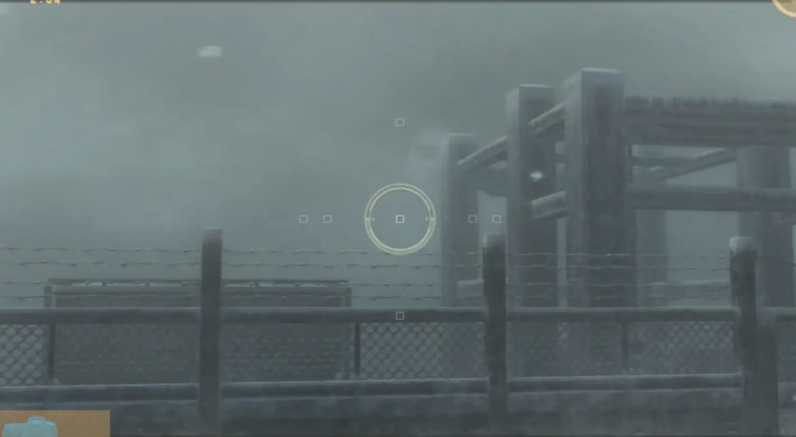 Camera being used to photograph a ghost at Shadow Moses