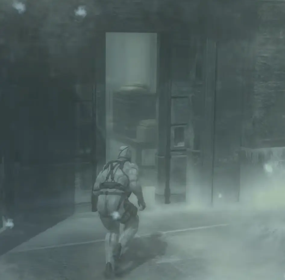Shadow Moses Tank Hangar in MGS4 Master Collection