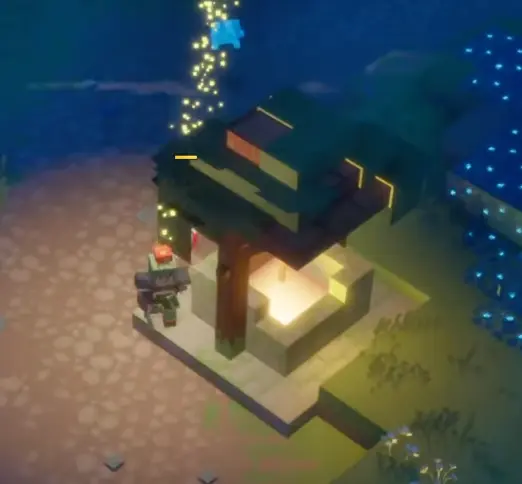 Enter the wishing well objective during Training with the Enchantsmith in Minecraft Dungeons II