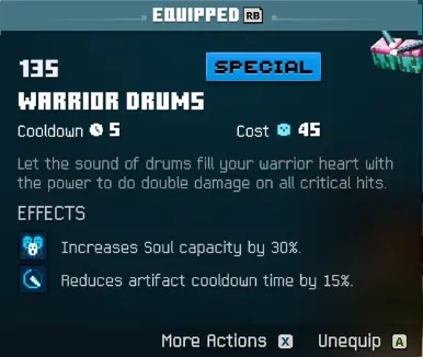 Fighter's Flute and Warrior Drums used together in Minecraft Dungeons II