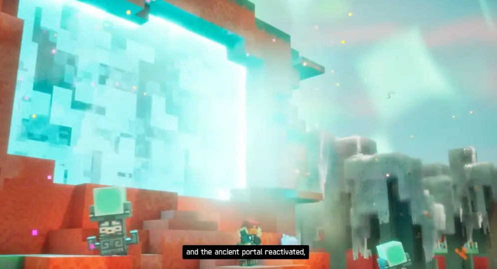 Ancient Sift portal reactivated after returning the missing Note Blocks in Minecraft Dungeons II