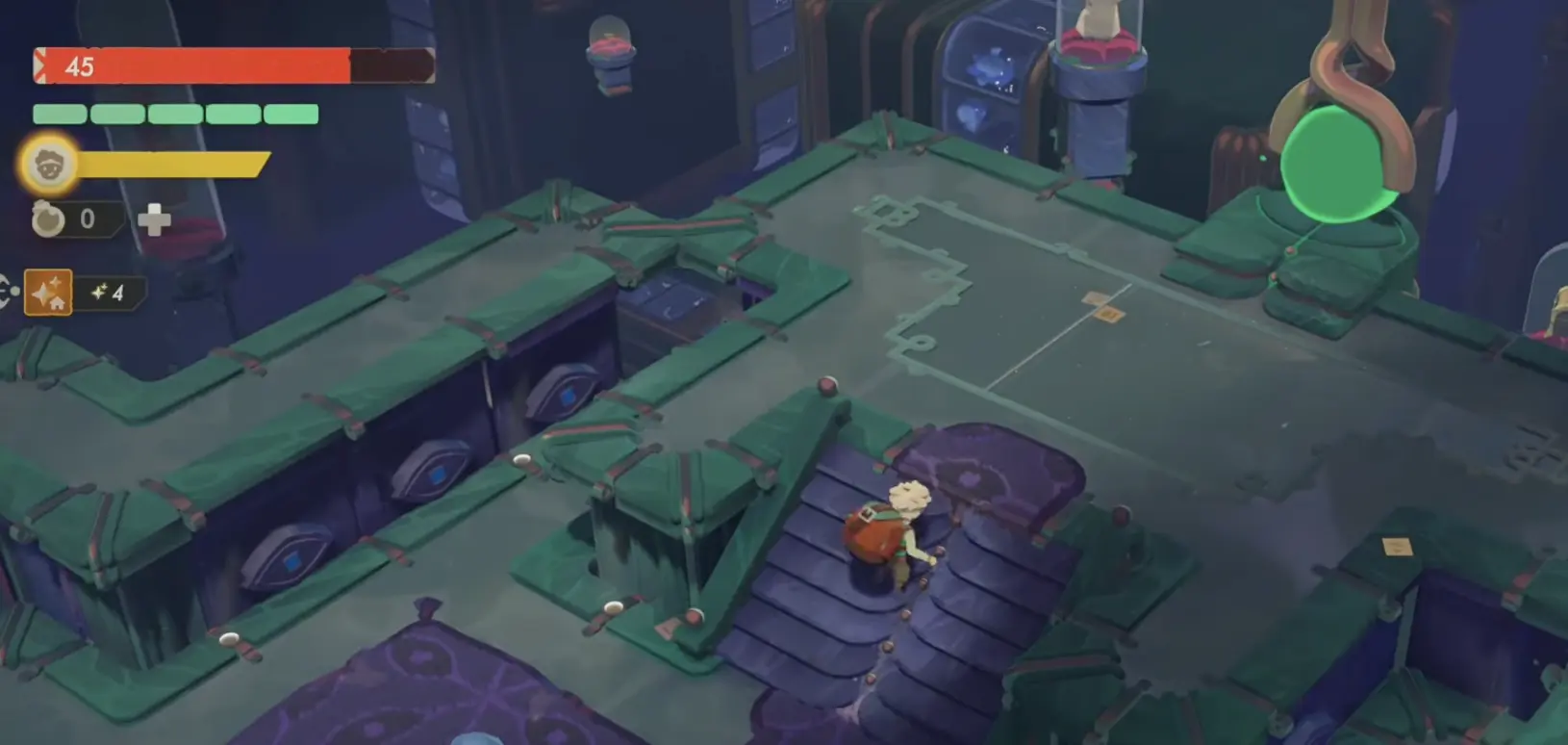Moonlighter 2 Pendant escape being activated during a dangerous dungeon encounter