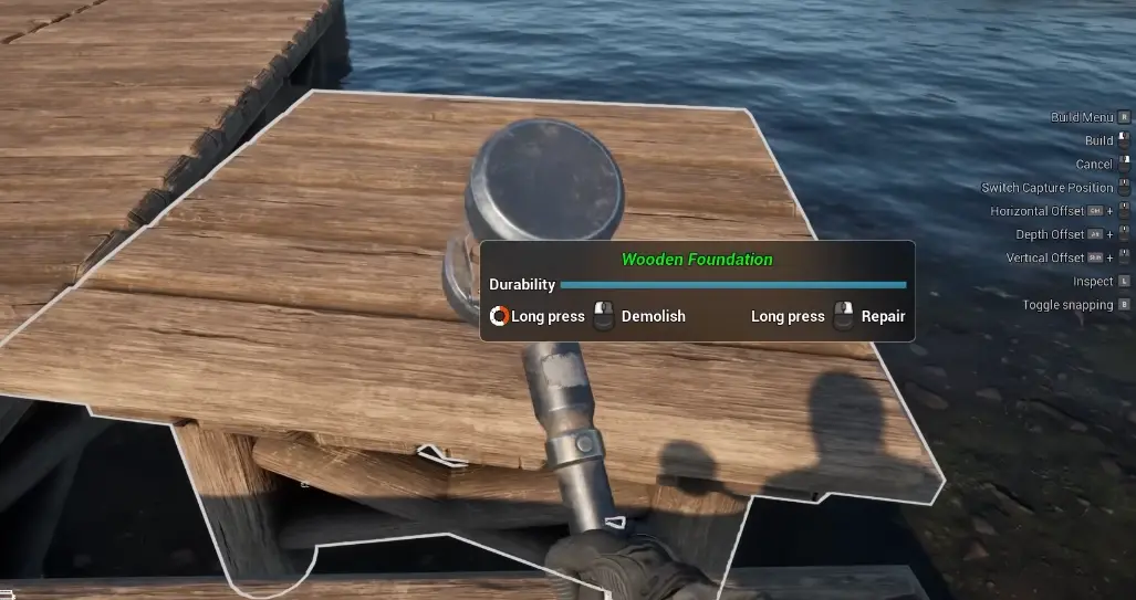 Nuclear Epoch wooden foundation height controls over water