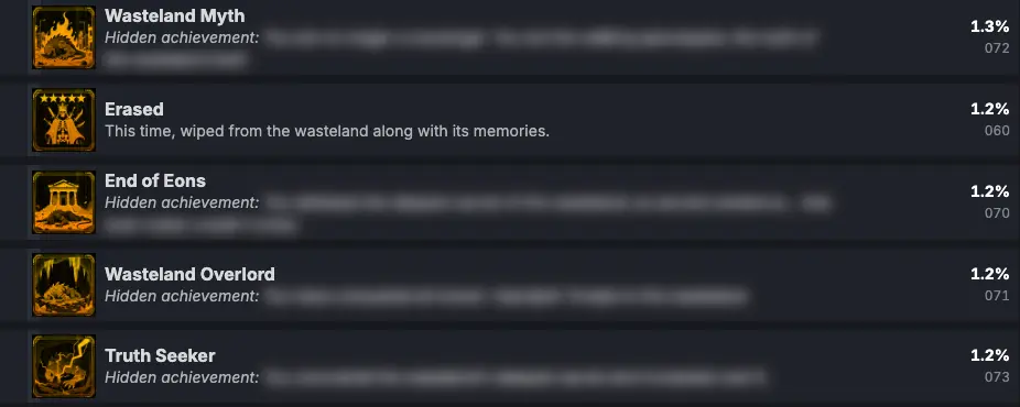 Nuclear Epoch rare and hidden achievements list