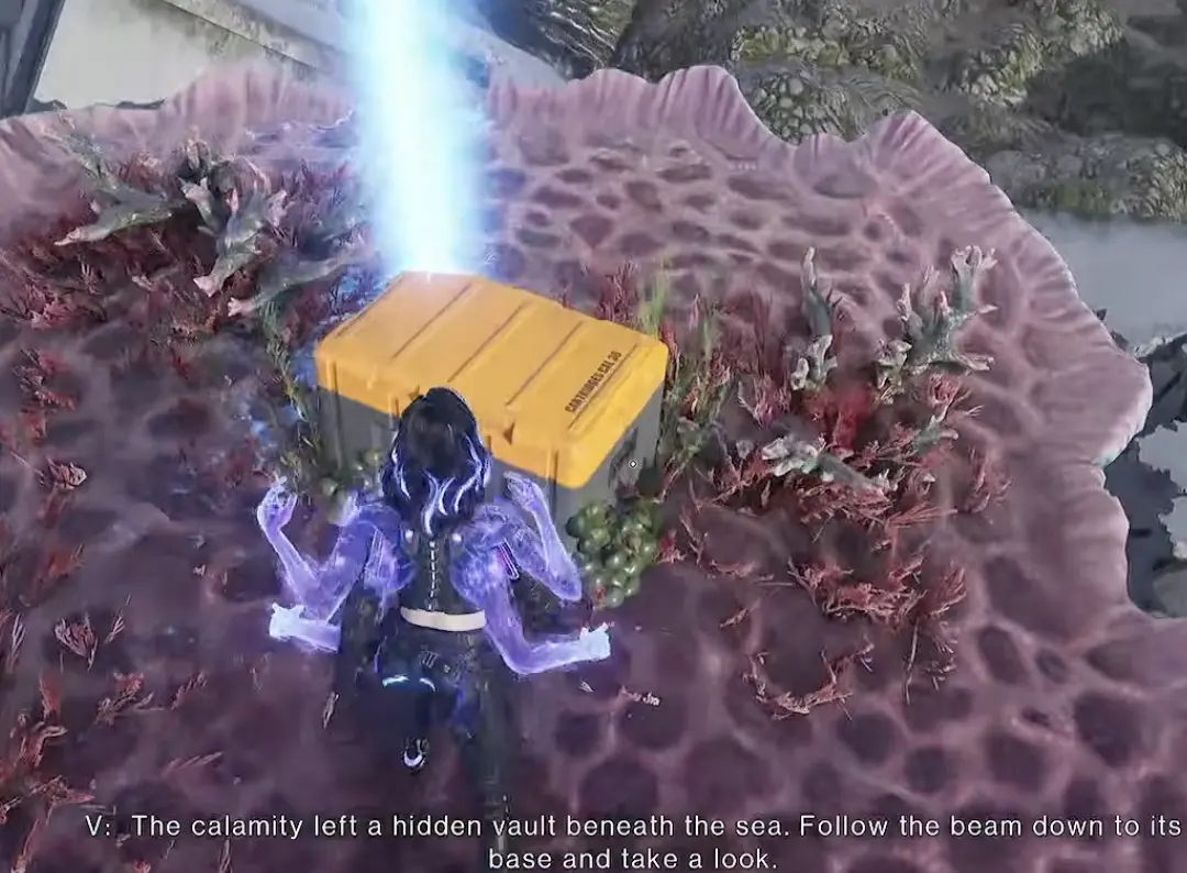 Calamity Tower reward location and Dusty Loot Crate after the boss has been defeated