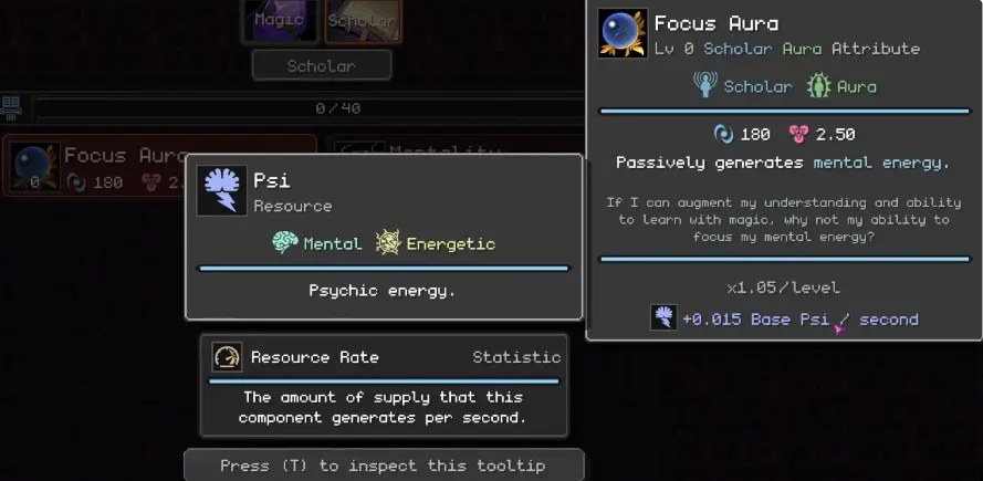 Orb of Creation Scholar and Psi research progression