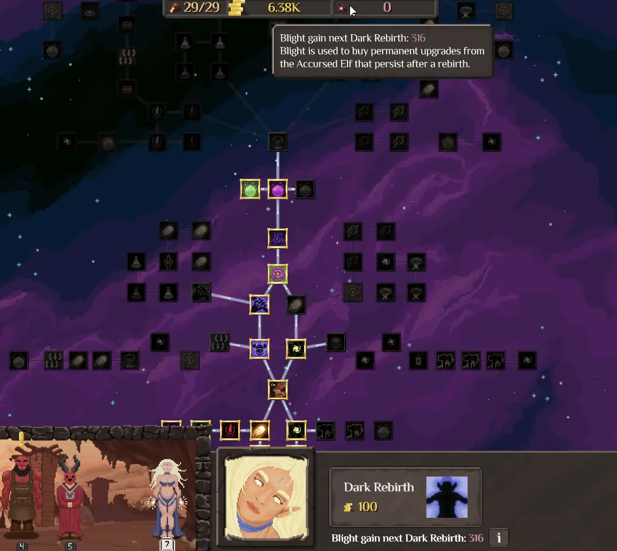 Upper Orc Incremental Blight Tree with later permanent routes