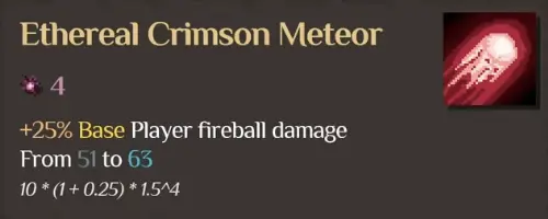 Ethereal Crimson Meteor increasing player Fireball damage in Orc Incremental