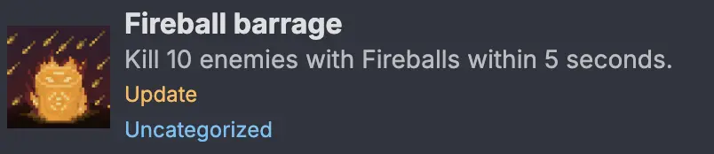 Fireball Barrage achievement during a dense Orc Incremental wave